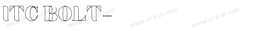 ITC BOLT字体转换
